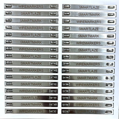 Stainless Steel tag 316 88mm x 8mm x .5mm ON CARD for CAB FLATBED LASER 160 tags