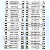 Stainless Steel tag 316 75mm x 7mm x .5mm ON CARD for CAB FLATBED LASER 220 tags