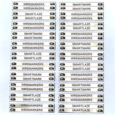 Stainless Steel tag 316 75mm x 7mm x .5mm ON CARD for CAB FLATBED LASER 220 tags