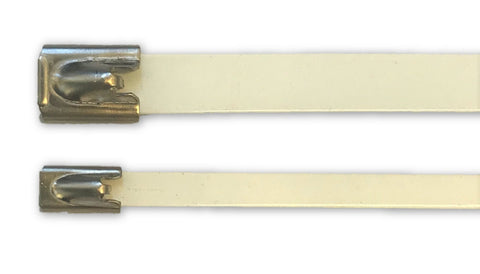 Cable Tie Stainless Steel Grade 316 Coated White 4.6mm x 350mm