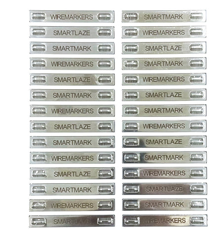 Stainless Steel tag 316 70mm x 10mm x .5mm ON CARD for CAB FLATBED LASER 1400 tags