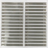Stainless Steel tag 316 90mm x 10mm x .5mm ON CARD for CAB FLATBED LASER 1400 tags