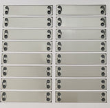 Stainless Steel tag 316 90mm x 19mm x .5mm ON CARD for CAB FLATBED LASER 800 tags