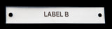 Stainless Steel label 100mm x 17mm x 1.5mm 2 holes TYPE B Bureau