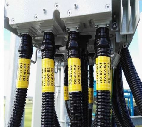 Coaxial cable label Vinyl 250 x 50 for 4G