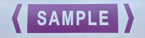 Pipe Marker Indoors White on Violet ACIDS/ALKALIS x 39