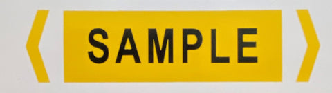 Pipe Marker Outdoors with UV Black on Yellow GASES x 39