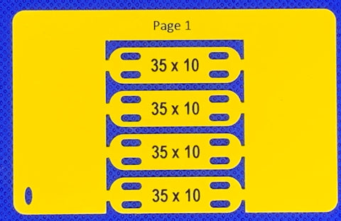 Cable Tag 35 x 10 PVC Slotted Yellow, Printed