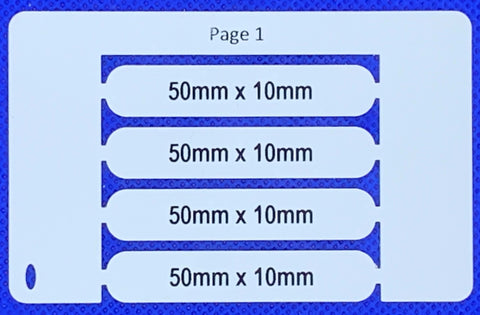 Cable Tag 50 x 10 PVC Unslotted White, Printed