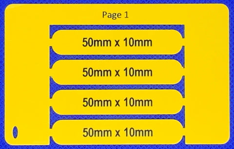 Cable Tag 50 x 10 PVC Unslotted Yellow, Printed