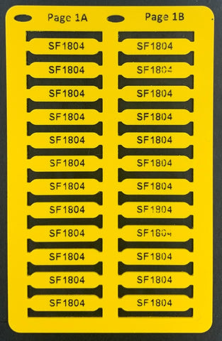 Ferrule Tag / Core Marker Yellow Smartmark 18mm x 4mm (1200)