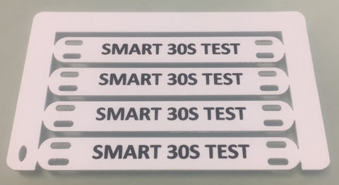Cable Tag 70 x 10 PVC Slotted White, Printed