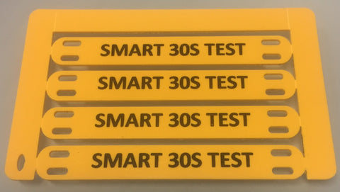 Cable Tag 70 x 10  PVC Slotted Yellow, Printed