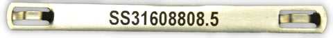 Stainless Steel cable tag 88 x 8 x  .5mm thick 7.9mm slot
