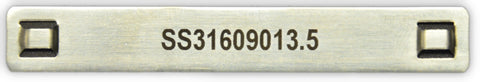 Stainless Steel cable tag printed 90 x 13 x  .5mm thick 4.6mm slot (Promotion is for 500+ tags)
