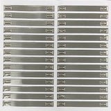 Stainless Steel tag 316 90mm x 10mm x .5mm ON CARD for CAB FLATBED LASER 140 tags