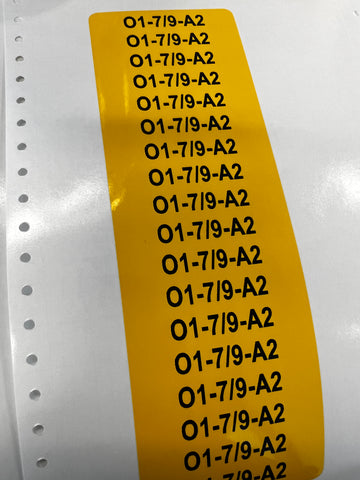 Vinyl label for Telco 150mmx50mm Yellow