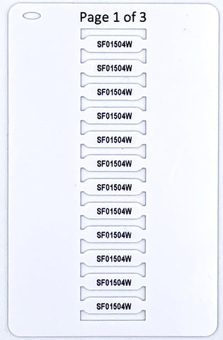 Smartmark Ferrule Wire Marker White 15mm x 4mm PRINTED
