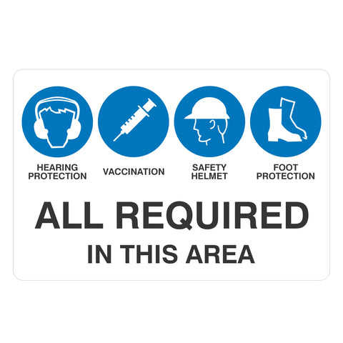 PPE and Vaccination signage