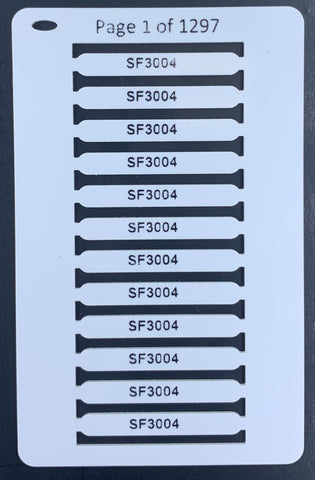 Smartmark Wire ferrule tags 30 x 4 White printed