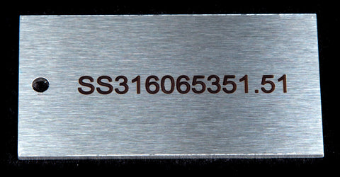 Stainless Steel label 65mm x 35mm x 1.5mm 1 holes